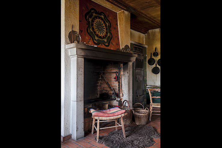 Fireplace in the kitchen